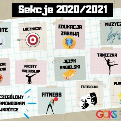 plakat sekcje tematyczne na 2020-2021