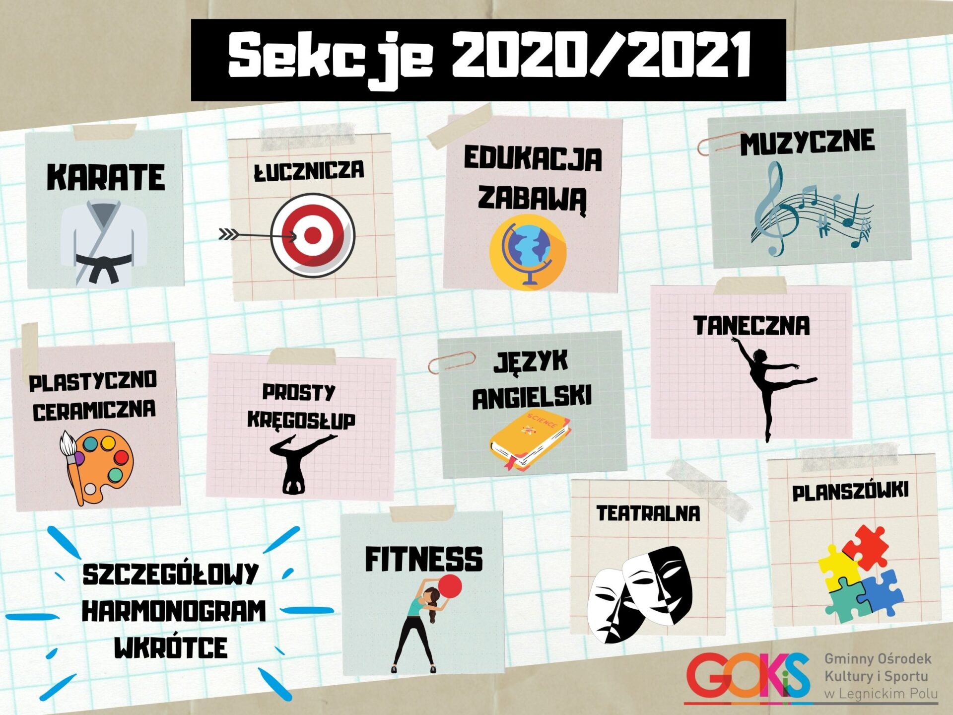 plakat sekcje tematyczne na 2020-2021