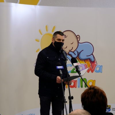 Zdjęcie prezentujące przemówienie Wójta