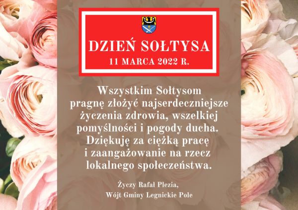 kartka z życzeniami dla sołtysów